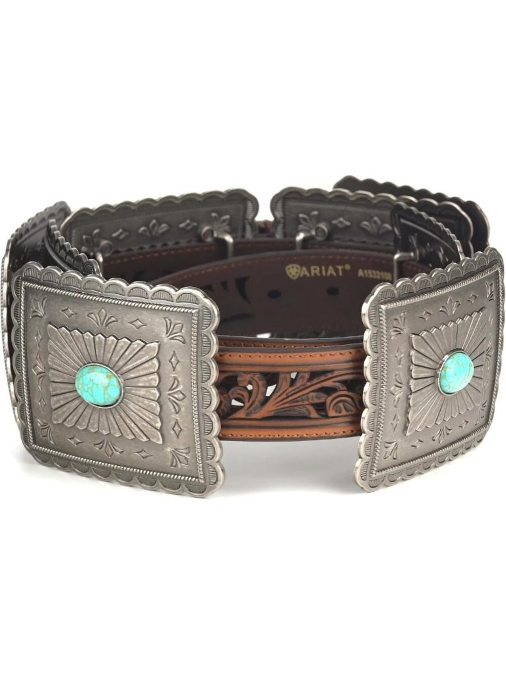Turquoise Concho Western Belt for Women - Stylish Cowgirl Accessory, Perfect Fit - Picture 4 of 6